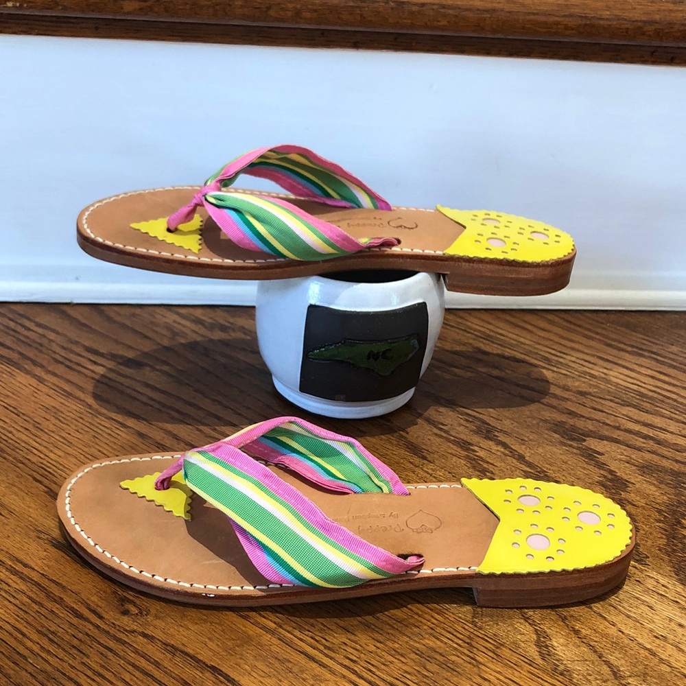 Preppy Girl By Stephen Bonanno Flip Flop Sandal / Multicolor/ Size 7 (WORN ONCE)